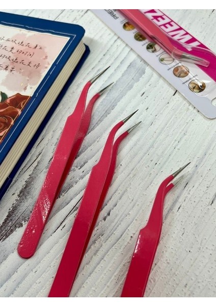 Sticker Cımbızı Eğri Uçlu Koyu Pembe/çıkartma/washi Bant/sticker/bullet Journal/defter Süsleme indirimleri