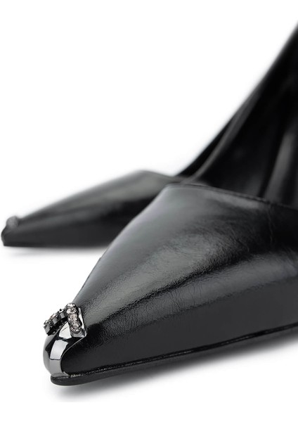 Kadın Vegan Siyah Topuklu Ayakkabı 891 357 Bn Ayk Y25 Sıyah Cılt modelleri