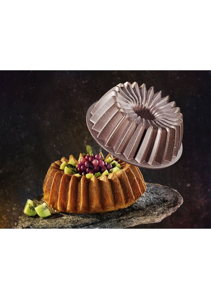 Lüks Döküm Kek Kalıbı 26 cm Granit Kek Kalıbı