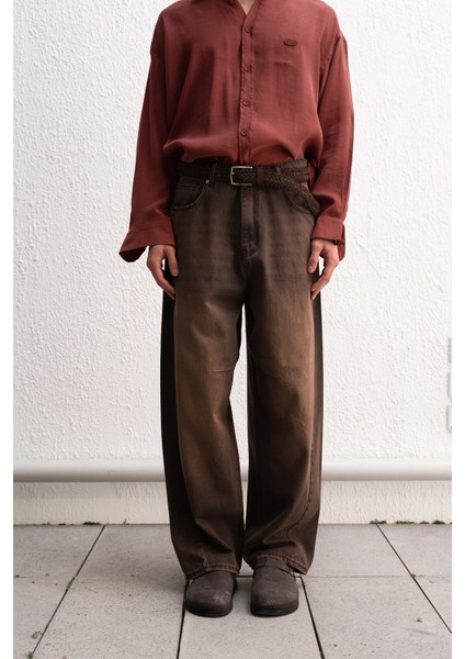 Baggy Fıt Kahverengi Jean fiyatları