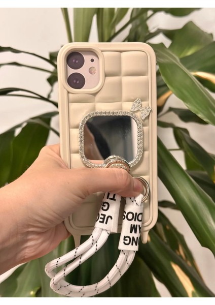 iPhone 11 Uyumlu Aynalı Ve Askılı Bej Kılıf fiyatları