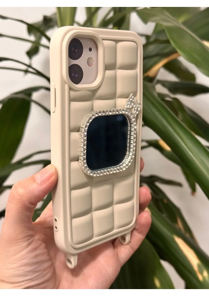 iPhone 11 Uyumlu Aynalı Ve Askılı Bej Kılıf fırsatları