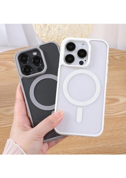 Apple iPhone 15 Pro Uyumlu Magsafe Destekli Sert Silikon Kılıf modelleri