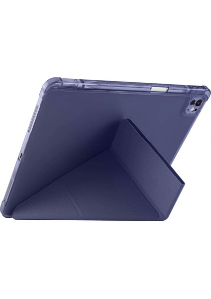 Apple iPad Air 13 2025 M3 Kılıf Tri Folding Kalem Bölmeli Standlı Kılıf