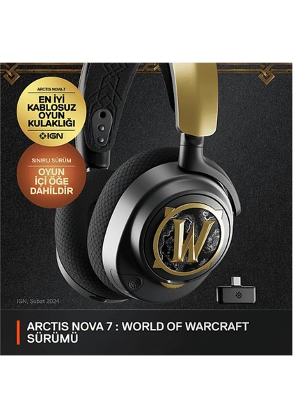 Arctis Nova 7 Wow Edition Gaming Kulak Üstü Kulaklık
