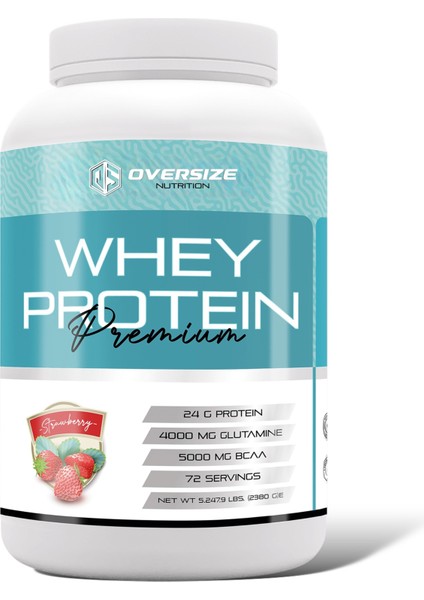 Whey Protein Premium 2380 gr 72 Servis Çilek