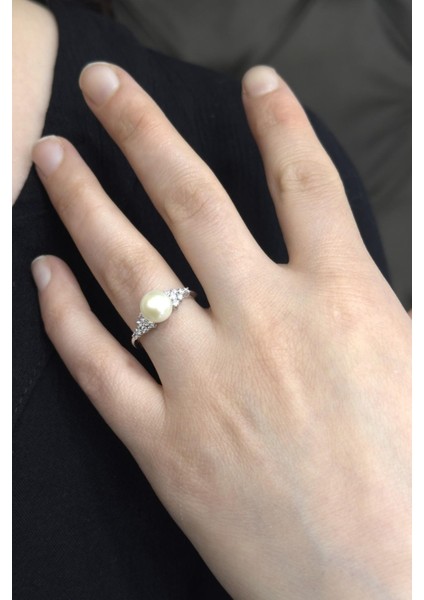 14 Ayar Altın 0,2 ct Doğal İncili Pırlanta Yüzük fiyatları