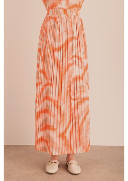 Desenli Piliseli Beli Lastikli Etek fiyatları