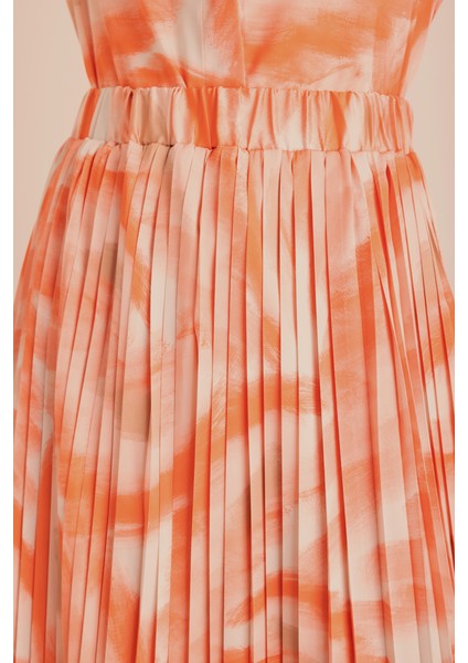 Desenli Piliseli Beli Lastikli Etek modelleri