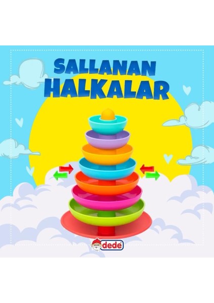 Sallanan Halkalar - Bebek Oyuncakları - Eğitici Oyuncak Eğlenceli Kule Dizme Renk Şekil Öğrenme Oyun indirimleri