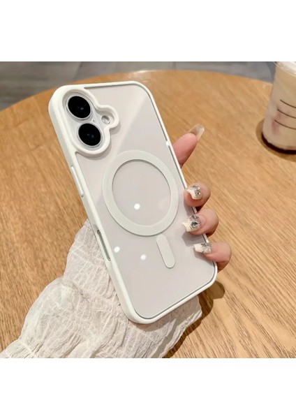 Apple iPhone 16 Uyumlu Magsafe Destekli Sert Silikon Kılıf