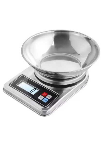 Krom Kaplama Hassas Elektronik Mutfak Tartısı (10kg Kapasiteli Hassasiyet:1gr)