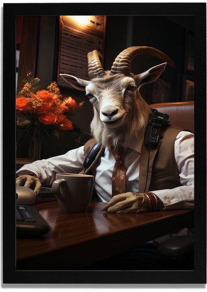 Yapay Zeka Görselli Mdf Plastik Çerçeveli Dekoratif Tablo