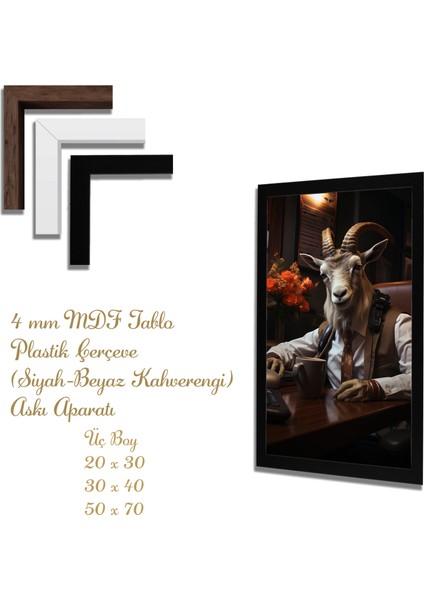 Yapay Zeka Görselli Mdf Plastik Çerçeveli Dekoratif Tablo fiyatları