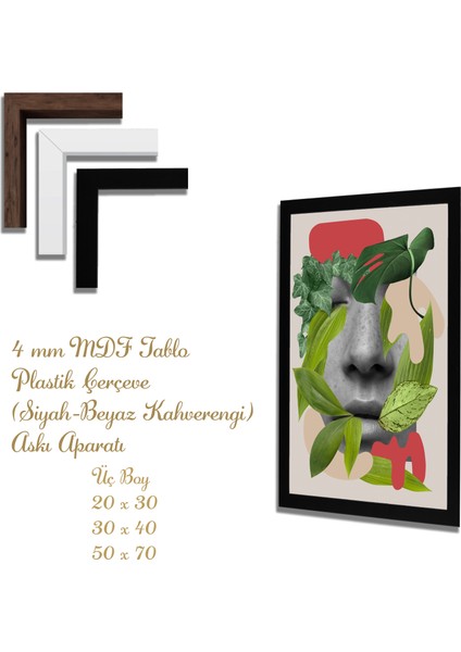 Yapay Zeka Görselli Mdf Plastik Çerçeveli Dekoratif Tablo fiyatları