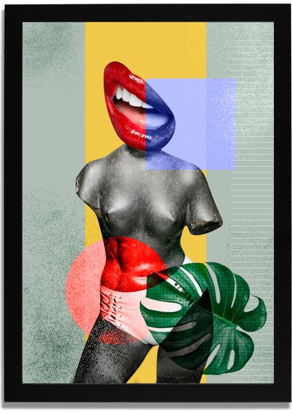 Yapay Zeka Görselli Mdf Plastik Çerçeveli Dekoratif Tablo