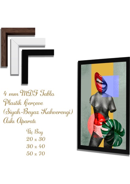 Yapay Zeka Görselli Mdf Plastik Çerçeveli Dekoratif Tablo fiyatları