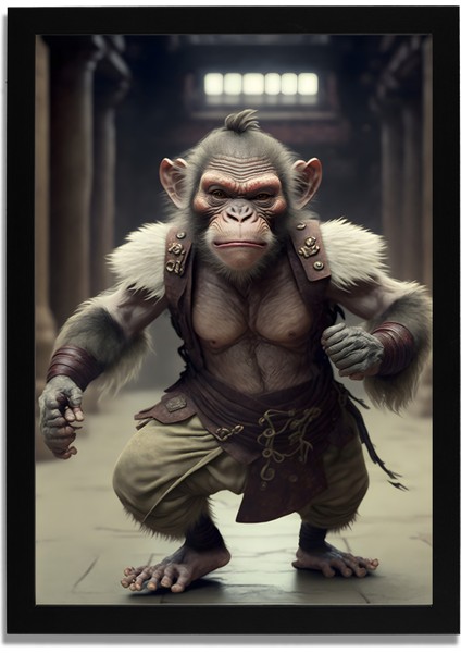 Yapay Zeka Görselli Mdf Plastik Çerçeveli Dekoratif Tablo