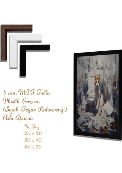 Yapay Zeka Görselli Mdf Plastik Çerçeveli Dekoratif Tablo fiyatları