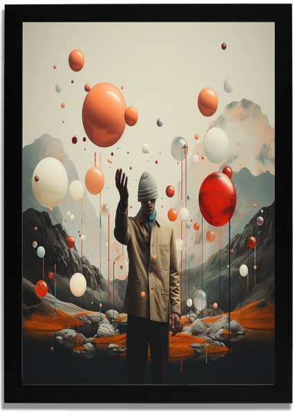 Yapay Zeka Görselli Mdf Plastik Çerçeveli Dekoratif Tablo