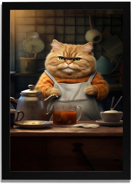 Yapay Zeka Görselli Mdf Plastik Çerçeveli Dekoratif Tablo