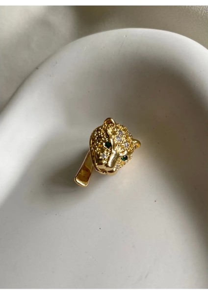 Altın Rengi Kaplan Earcuff Kıkırdak Küpesi