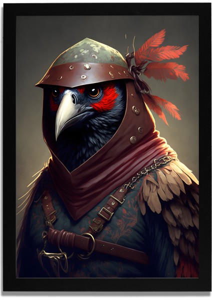 Yapay Zeka Görselli Mdf Plastik Çerçeveli Dekoratif Tablo