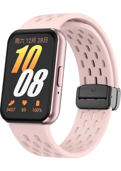 Samsung Galaxy Fit 3 Için Mıknatıslı Delikli Silikon Kordon Kayış - KY6546