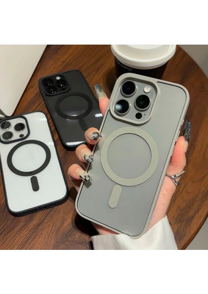 Apple iPhone 16 Pro Max Uyumlu Magsafe Destekli Sert Silikon Kılıf fiyatları