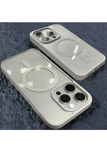 Apple iPhone 16 Pro Max Uyumlu Magsafe Destekli Sert Silikon Kılıf modelleri