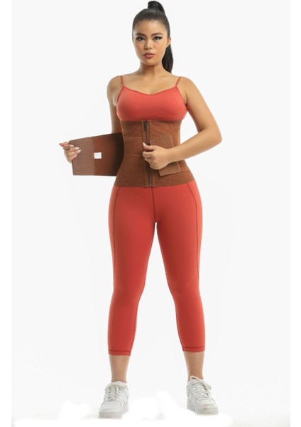Çift Katmanlı Basınçlı Genişletilmiş Fitness Karın Korset Spor Fermuar Stili Şekillendirme (Yurt Dışından) fırsatları