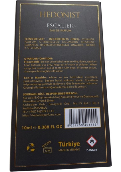 Escalier 10 ml EDP Unisex Parfum