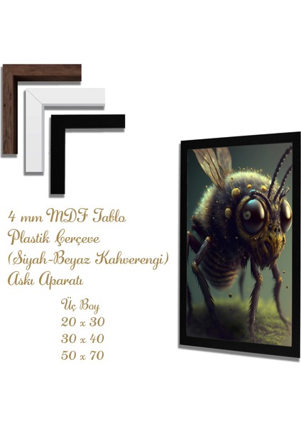 Yapay Zeka Görselli Mdf Plastik Çerçeveli Dekoratif Tablo fiyatları