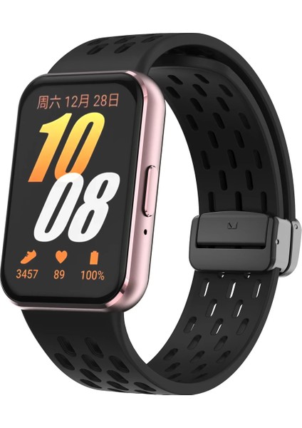 Samsung Galaxy Fit 3 Için Mıknatıslı Delikli Silikon Kordon Kayış - KY6546