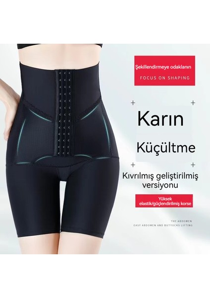 Bayanlar Yüksek Bel Doğum Sonrası Göbek Kontrol Korset Bel Şekillendirme Kalça Kaldırma Düğmeli Yüksek Elastik Kasık Sıkma Vücut Tek Parça Tayt (Yurt Dışından)