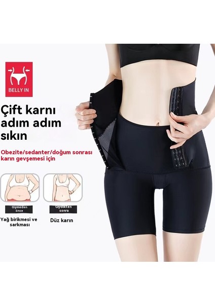 Bayanlar Yüksek Bel Doğum Sonrası Göbek Kontrol Korset Bel Şekillendirme Kalça Kaldırma Düğmeli Yüksek Elastik Kasık Sıkma Vücut Tek Parça Tayt (Yurt Dışından)