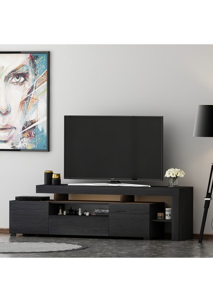 T0014 LED Işıklı, Raflı Tv Sehpası, Oturma Odası Tv Ünitesi fiyatları