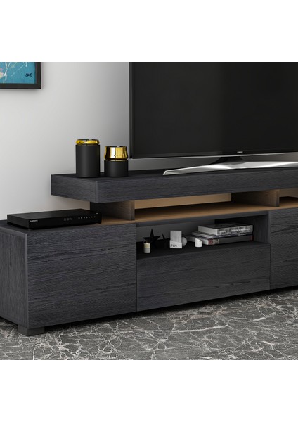 T0014 LED Işıklı, Raflı Tv Sehpası, Oturma Odası Tv Ünitesi modelleri
