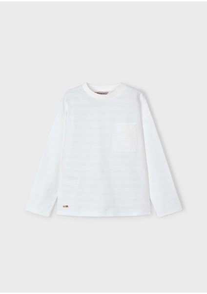 Erkek Çocuk Tshirt - Mayoral - Krem - 10 Yaş - 3050-KREM-10 Yaş