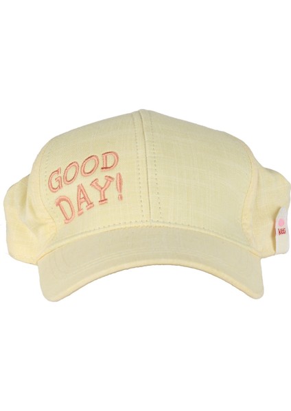 Kız Çocuk Sarı Good Day Nakışlı Yazılı Şapka 4-8 Yaş modelleri