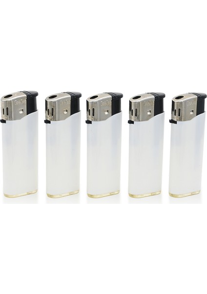 Çakmak 309 Beyaz Promosyon Orta Boy Çakmak 5'li