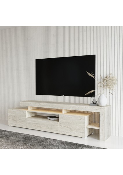 T0014 LED Işıklı, Raflı Tv Sehpası, Oturma Odası Tv Ünitesi fiyatları