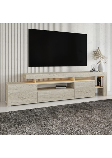 T0014 LED Işıklı, Raflı Tv Sehpası, Oturma Odası Tv Ünitesi modelleri