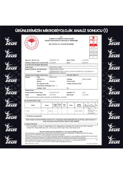 Zeus Nutrıtıon Whey Protein 1000 Gr-Çilek-Aroma
