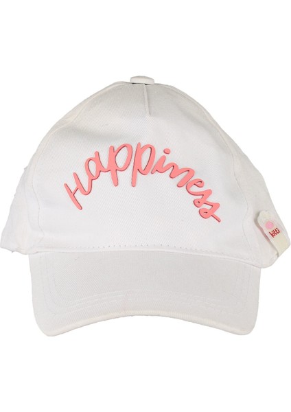 Kız Çocuk Beyaz Happiness Şapka 1-3 Yaş modelleri