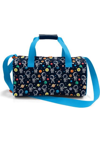 Kids Lacivert Mavi Astronot Desenli Spor Çantası 27538 modelleri