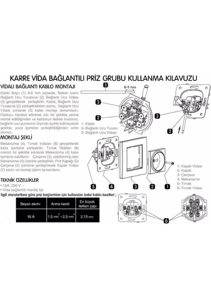 Karre Topraklı Priz Çerçeveli 4 Adet fiyatları
