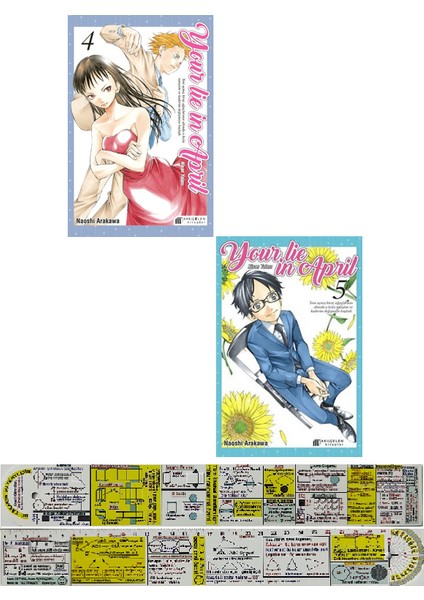 Your Lie In April 4-5. Ciltler Manga Seti + Mat. Öğreten Cetvel