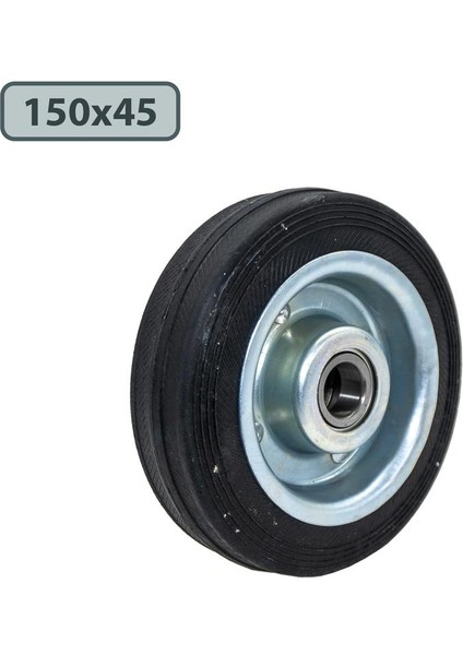 Yük Taşıma Dolgu Lastik Teker Çelik Saç Jant 150 x 45 mm
