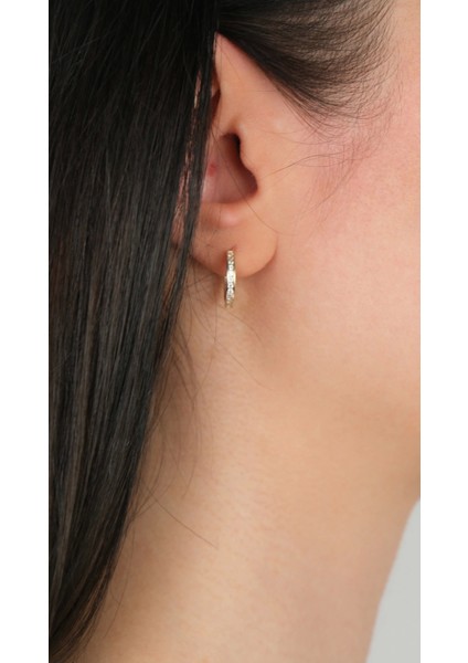 14 Ayar Altın Taşlı Halka Küpe fiyatları